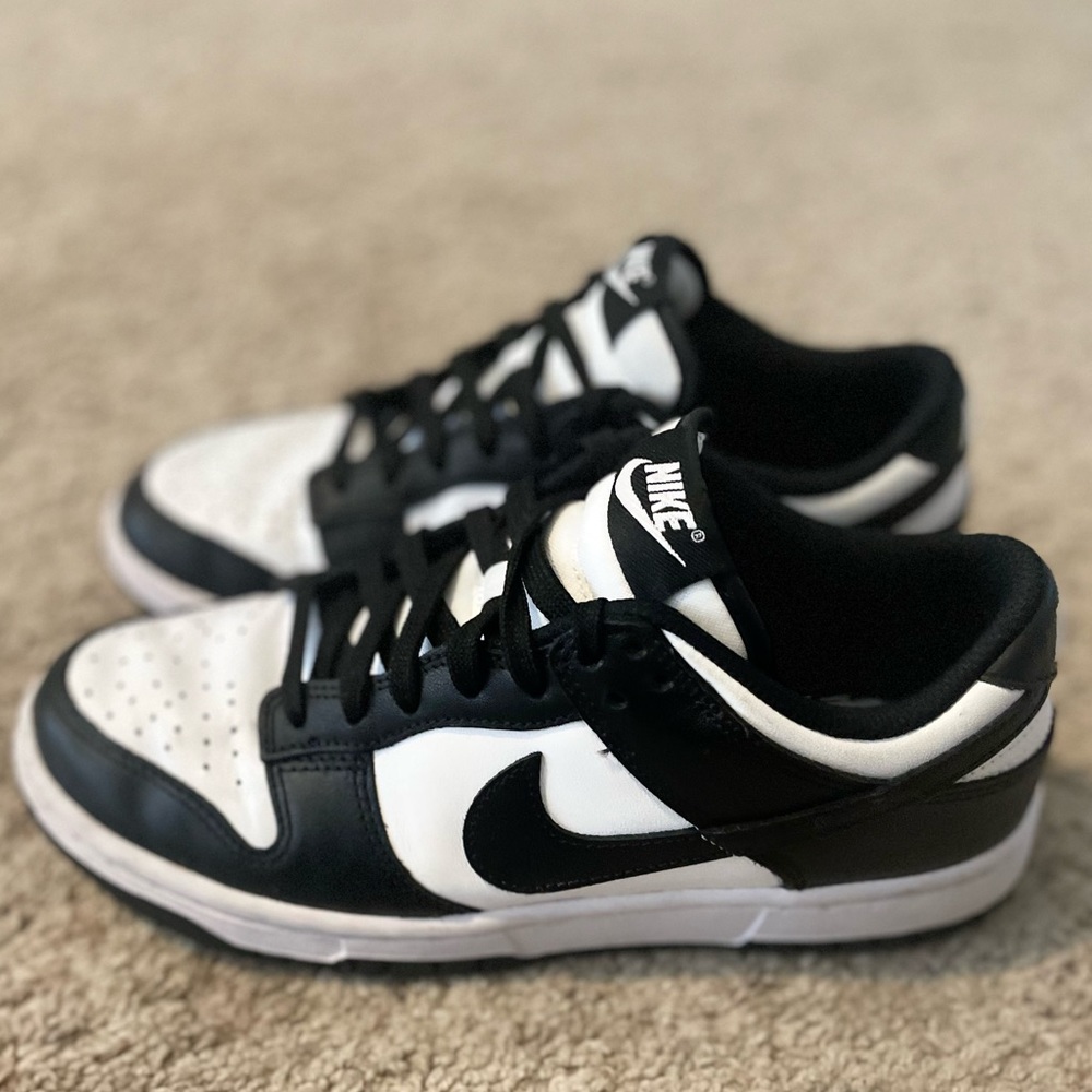 New Black Womens NIKE DUNK LOW CASUAL SHOES